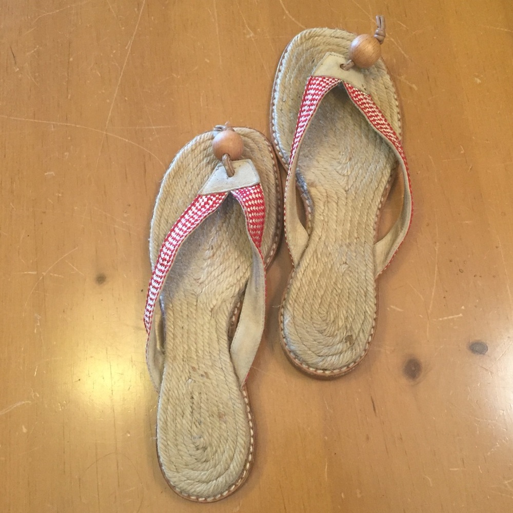 Kate Spade Red Jute Sandals